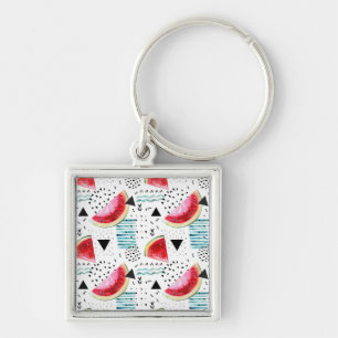 Abstract Watermelon Pattern Keychain