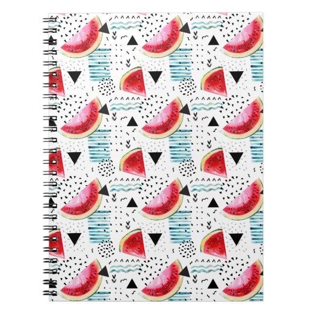 Abstract Watermelon Pattern Notebook (Front)