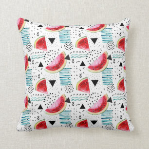 Abstract Watermelon Pattern Throw Pillow