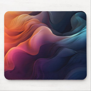 Abstract Wave Colourful Mouse Pad