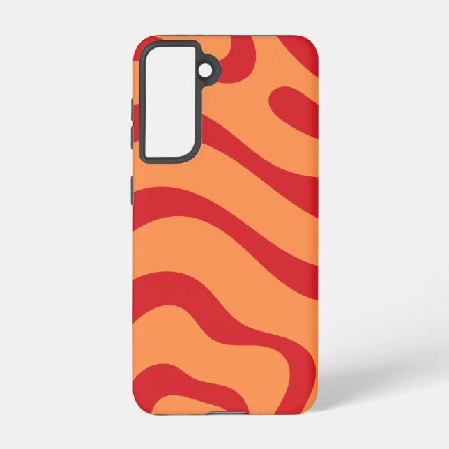 abstract wave colourful swirl samsung galaxy s21 case (Back)