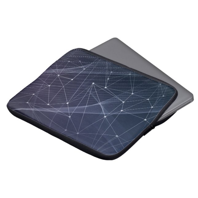 Abstract Wave & Geometry Pattern Laptop Sleeve (Front Top)