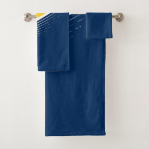 Abstract wave, modern, simple, elegant design bath towel set