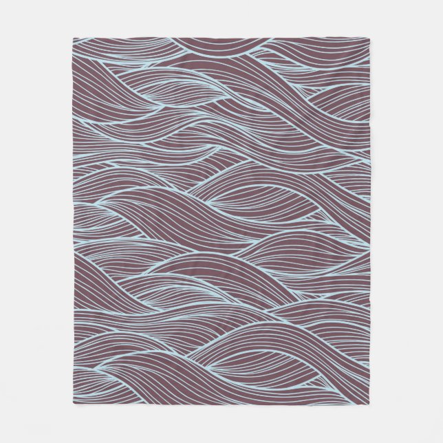 Abstract Wave pattern Fleece Blanket (Front)