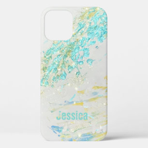 Abstract WaVe Turquoise  Personalized Art IPhone iPhone 12 Pro Case