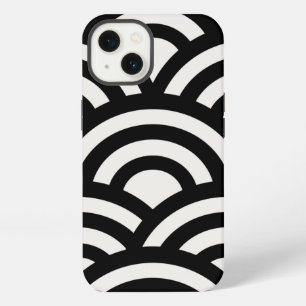 Abstract Waves, Arches, Black And White Lines iPhone 13 Case