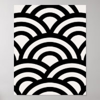 Abstract Waves, Arches, Black And White Lines