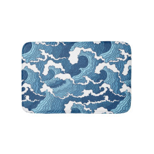 Abstract Waves Bath Mat