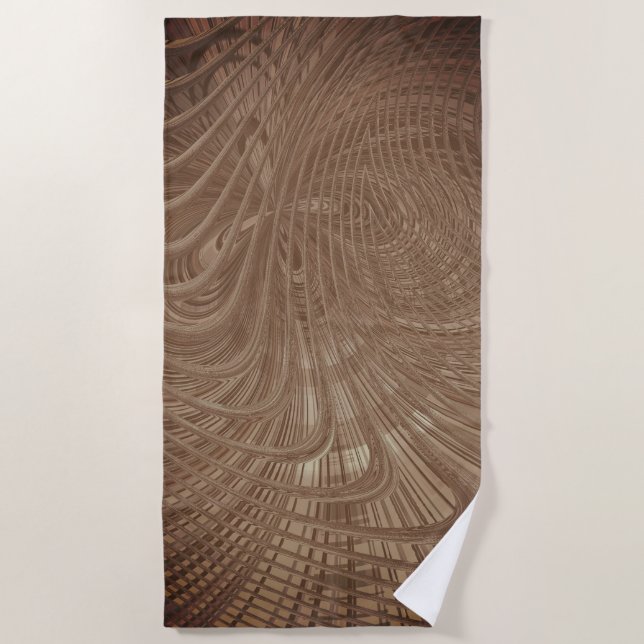 Abstract Waves Beach Towel (Front)