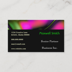 Abstract Waves Bold Bright Funky Creative Fun Business Card