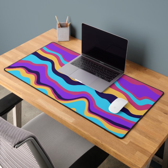 Abstract Waves Desk Mat (Office 2)