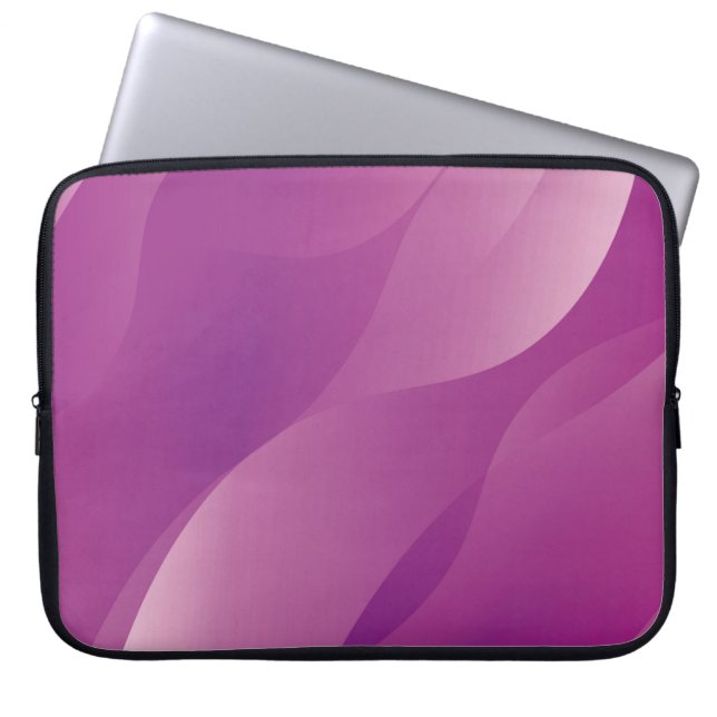 Abstract Waves. Futuristic Technology Style Backgr Laptop Sleeve (Front)