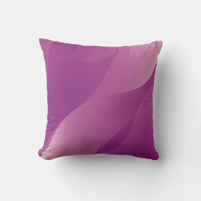 Abstract Waves. Futuristic Technology Style Backgr Throw Pillow (Front)