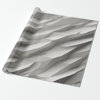 Abstract  Waves in White Tones Wrapping Paper