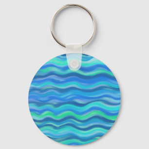 Abstract Waves Keychain