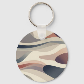 Abstract Waves Keychain