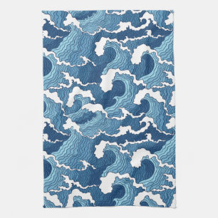 Abstract Waves Kitchen Towel