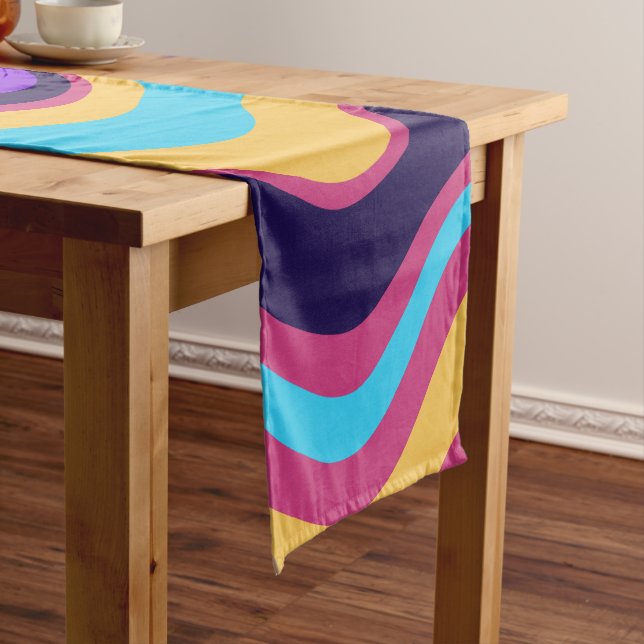 Abstract Waves Long Table Runner (In Situ)