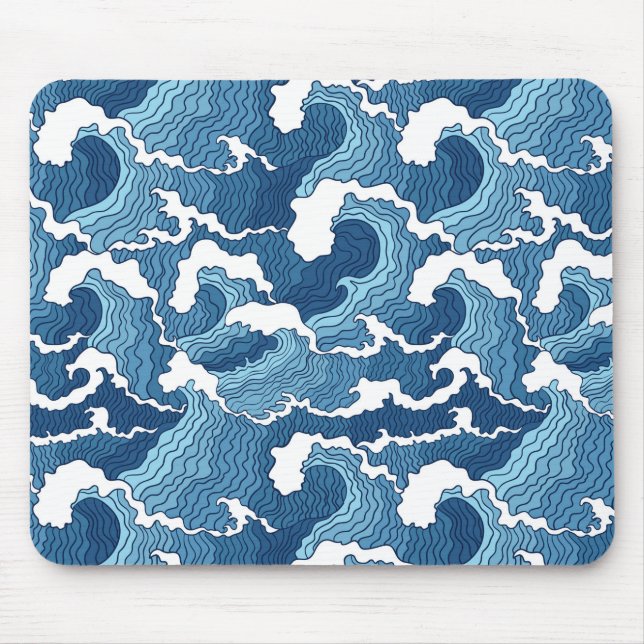 Abstract Waves Mouse Pad (Front)