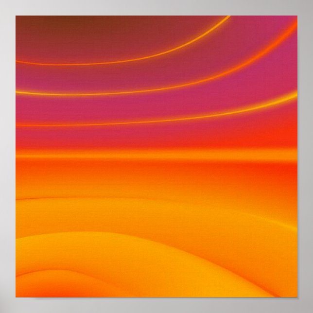 abstract waves orange canvas print (Front)