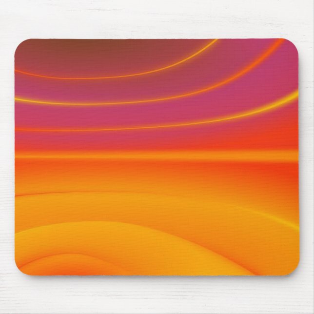 abstract waves orange mouse pad (Front)