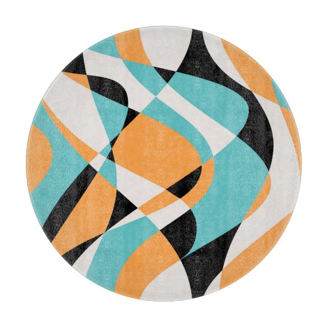 Abstract Waves Pattern Seamless Design Cutting Board (Front)
