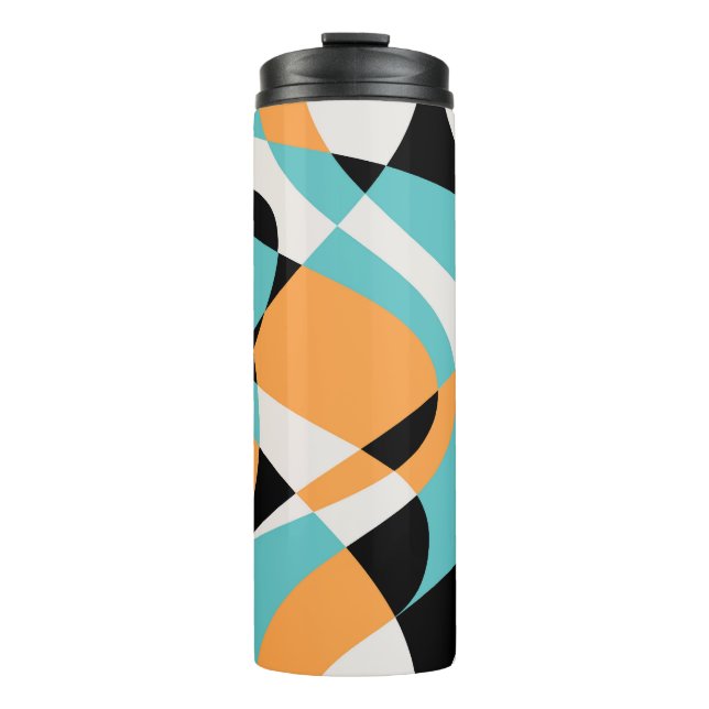 Abstract Waves Pattern Seamless Design Thermal Tumbler (Front)