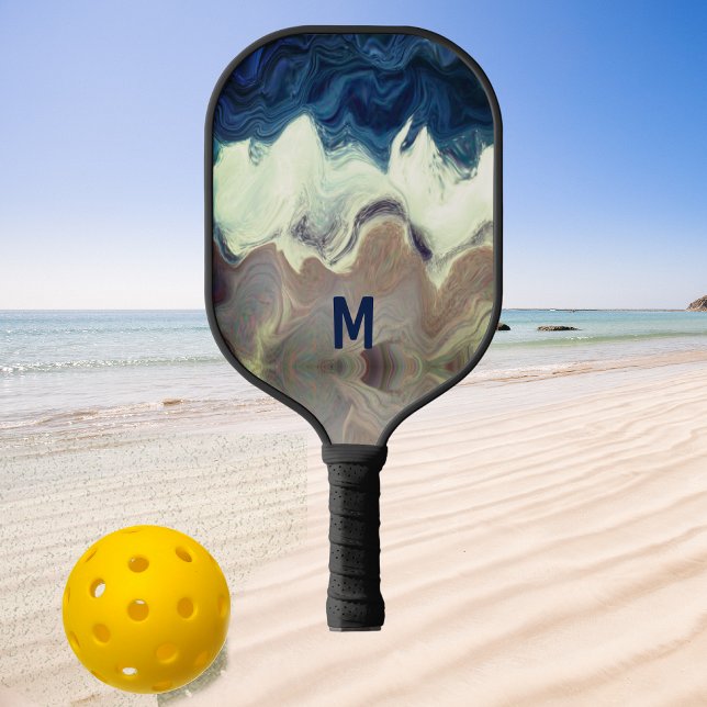 abstract  waves  - personalized pickleball paddle (Creator Uploaded)