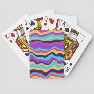 Abstract Waves Playing Cards