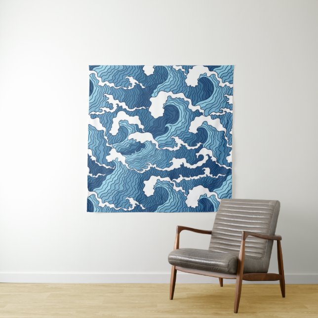 Abstract Waves Tapestry (In Situ (Horizontal))