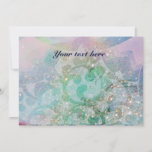 ABSTRACT WAVES ,Teal ,Blue Green Wedding (Front)