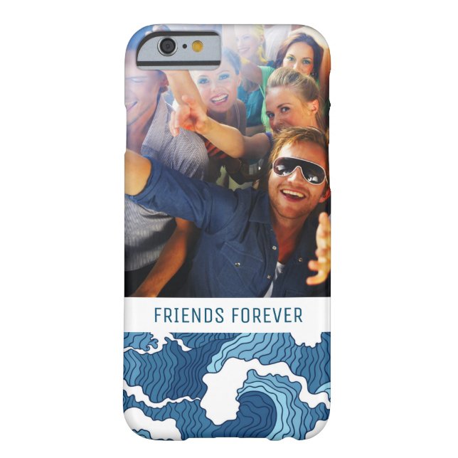 Abstract Waves | Your Photo & Text Case-Mate iPhone Case (Back)