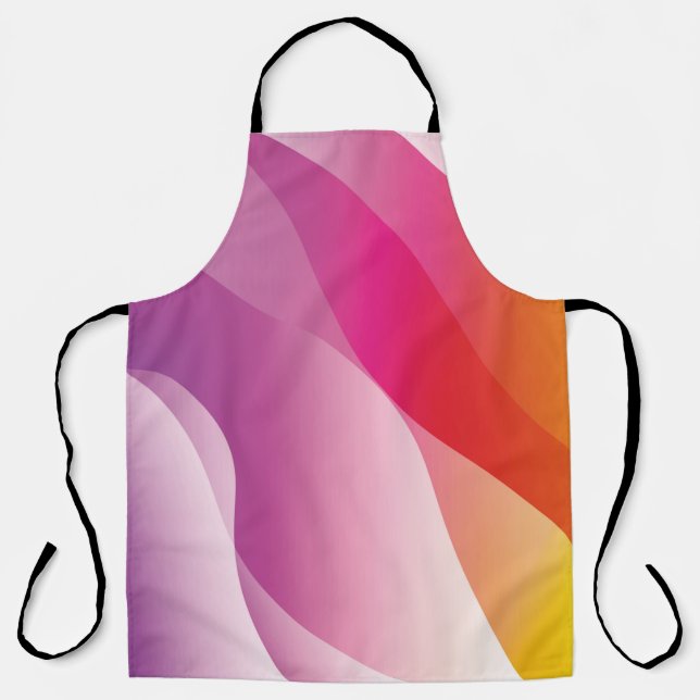 Abstract Wavy Background. Illustration with Colour Apron (Front)