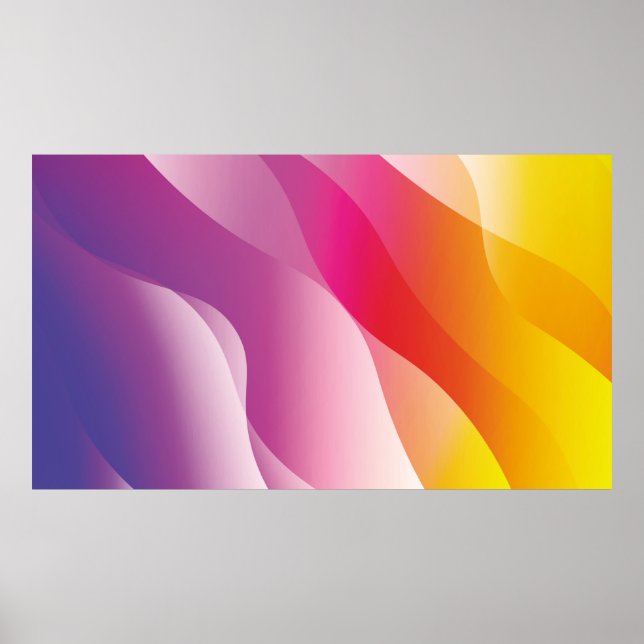 Abstract Wavy Background. Illustration with Colour Poster (Front)