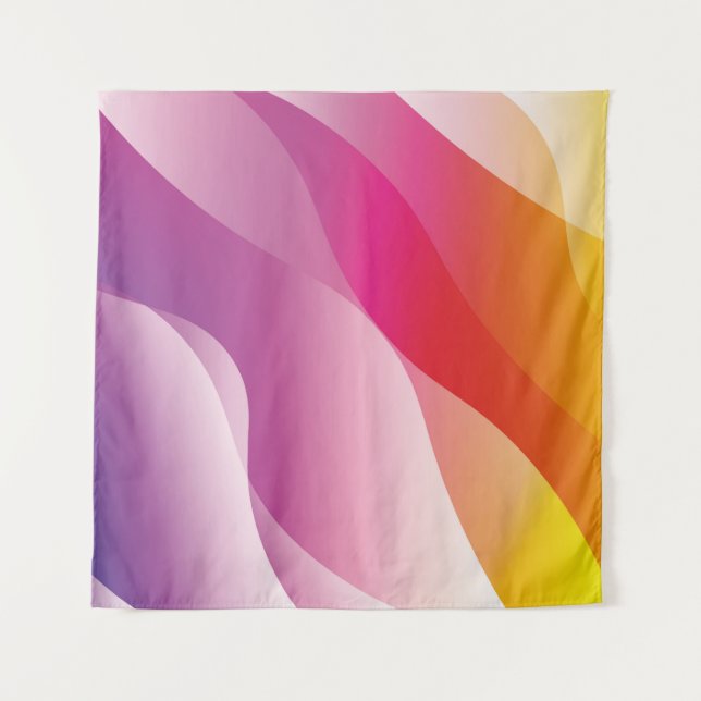 Abstract Wavy Background. Illustration with Colour Tapestry (Front)