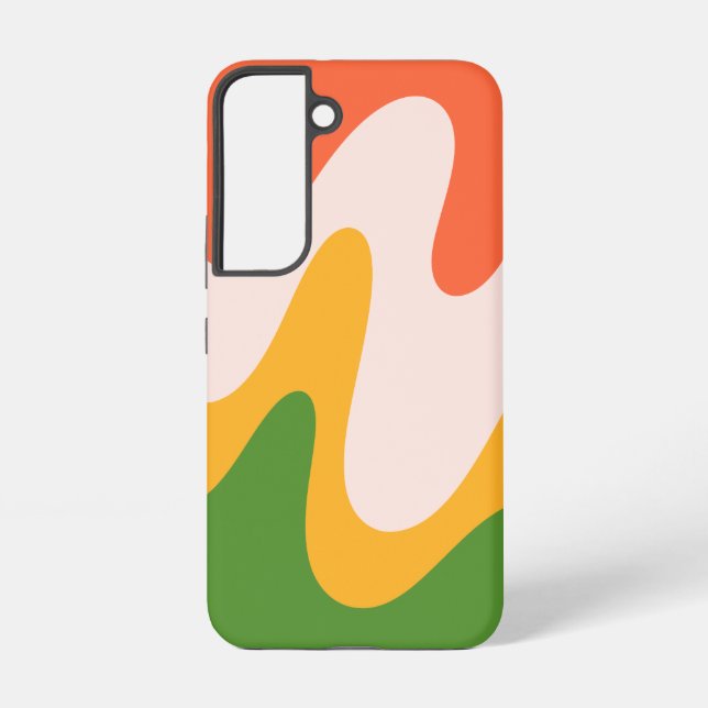 Abstract Wavy Fluid Shapes Samsung Galaxy S22 Case (Back)