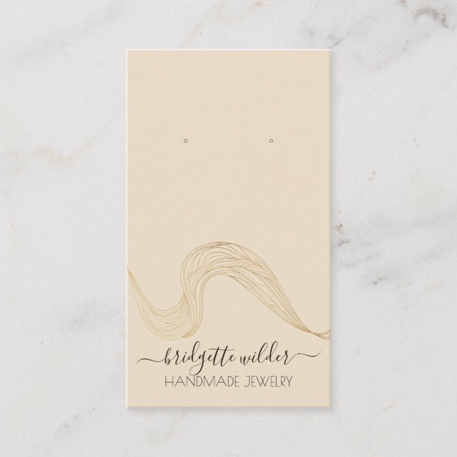 Abstract Wavy Lines Earring Display Cards (Front)