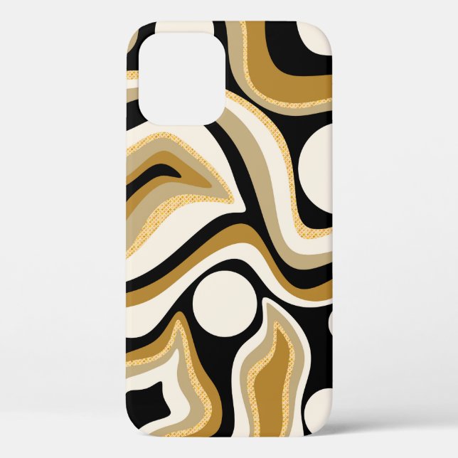 Abstract Wavy Lines Pattern Background Case-Mate iPhone Case (Back)