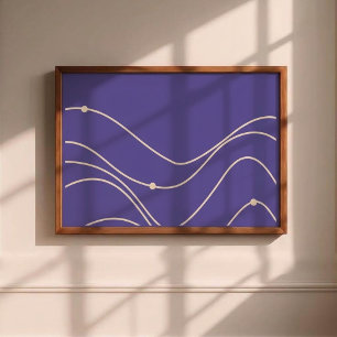 Abstract Wavy Lines Wall Art