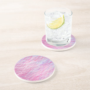 Abstract wavy pattern coaster