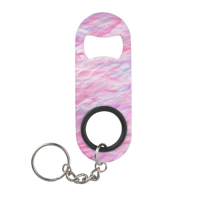 Abstract wavy pattern keychain bottle opener (Front)