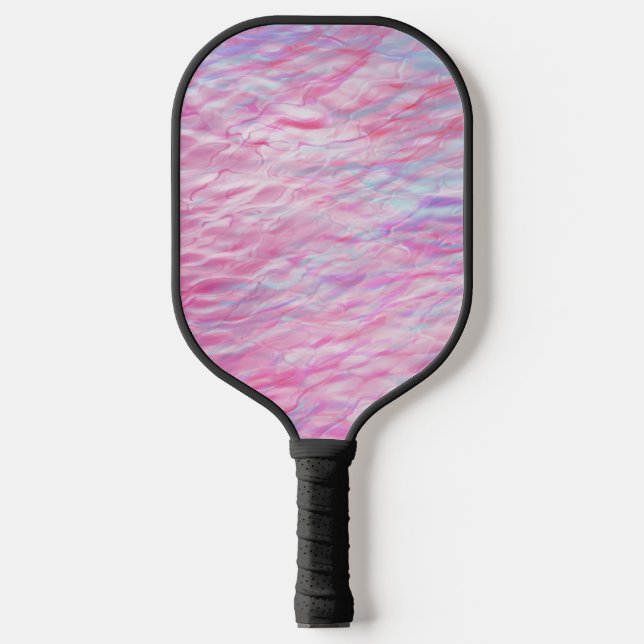 Abstract wavy pattern pickleball paddle (Front)