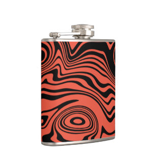 Abstract Wavy Striped Flask or Choose Colours