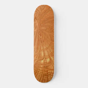 Abstract Wavy Striped Pattern Lines 01 Skateboard