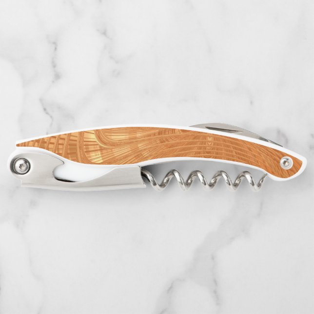 Abstract Wavy Striped Pattern Lines Art Corkscrew (Front)