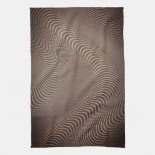 Abstract Wavy Striped Pattern Lines - Kitchen Towel