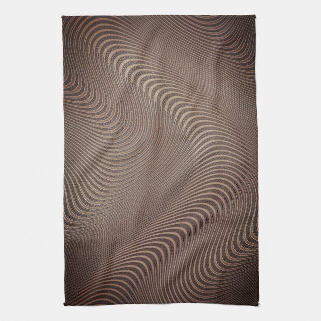 Abstract Wavy Striped Pattern Lines - Kitchen Towel (Vertical)