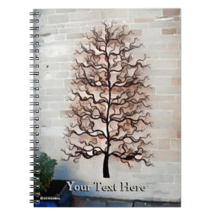 Abstract Wavy Tree Notebook