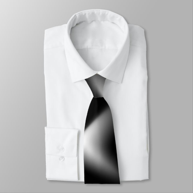 Abstract Weave in Black & White Tie (Tied)
