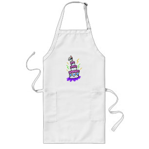 Abstract Wedding Cake Long Apron